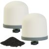 Huining Ceramic Dome Water Filter with Coconut Shell Activated Carbon Inside, for Water Pre-Filtration Unit Filter Media Replacement 0.15 to 0.5 Micro