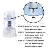 Huining Ceramic Dome Water Filter with Coconut Shell Activated Carbon Inside, for Water Pre-Filtration Unit Filter Media Replacement 0.15 to 0.5 Micro